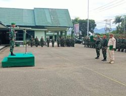 Upacara Rutin Dandim 0417/Kerinci kembali ingatkan  Babinsa  Jaga keamanan Wilayah Jelang Pilkada