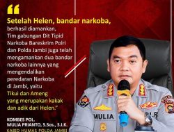 Tim Dit Tipidnarkoba Bareskrim Polri Bersama Polda Jambi kembali Mengamankan Gembong Narkotika 9 Orang Bersama Barang Bukti Diamankan 