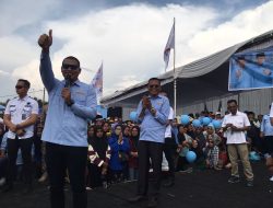 Warga Sungai Medang Ramaikan Kampanye Pasangan Arlan-Prengky.