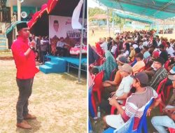 Kampanye Calon Bupati dan Wakil Bupati Rusihan Muthar di Desa Malapat Kecematan Makian Barat Kapubaten Halsel