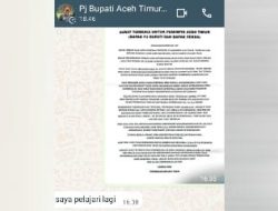 Pj Bupati, Diduga Lambat Sikapi Adanya Surat Terbuka, Untuk Pemimpin Bersama Sekda Pemkab Aceh Timur