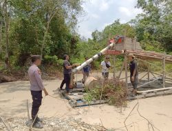 Mantap  Polsek Cerenti Lakukan Penertiban Aktivitas Penambangan Emas Tanpa Izin (PETI) di Desa Pulau Sipan