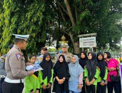 Sat Lantas Polres Kuansing Gelar Sosialisasi Keselamatan & Promosi Lomba Konten Video “Riau Adalah Kita”