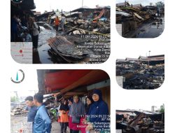 Benar Musibah Atau Adanya Unsur Politik Diatas Kepentingan pribadi, Si jago Merah Melahap Kios Pasar Pulau Payung Dumai