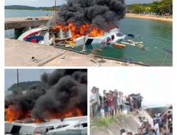 Di Kabarkan Speed boat Benny Laos, Calon Gubernur Prov, Maluku Utara, Nomor Urut 4 Terbakar di Bobong