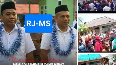 Ribuan Masyarakat Desa kukupang Membludak saat penjemputan dan Menghadiri kampanye paslon no urut 2 Rusihan Muhtar
