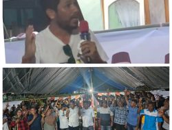 Dihadapan Seluruh simpatisan dan pendukung Nomor Urut 2: Yoner Muneri memastikan kemengan Rusihan-Muhtar di desa Galala