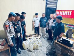 Dalam Rangka Pilkada Buton Tengah, Polres Buteng Melakukan Razia Miras