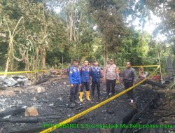 Rumah Warga Desa Lubuk Besar, Terbakar,Diduga Korsleting Listrik