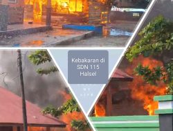 Kebekaran Gedung Sekolah SDN 115 Halsel, Begini Kronologinya