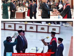 Ketua dan Wakil Ketua DPRD Kota Ternate Resmi di Kukuhkan