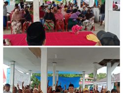 Warga Desa Tanjung Obit Botang Lomang Banjiri Kampanye Terbuka Terbatas dan komitmen menangkan Paslon Nomor Urut 2 Rusihan-Muhtar