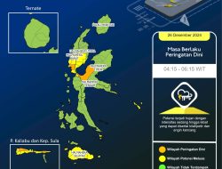 BMKG Sultan Baabullah Ternate Keluarkan Peringatan Dini Cuaca untuk Maluku Utara