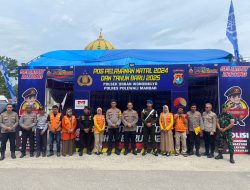 Tim Wasops Lilin Marano Itwasda Polda Sulbar Laksanakan Kunjungan ke Pos Pengamanan dan Pos Pelayanan Natal 2024 dan Tahun Baru 2025 di Polres Polman