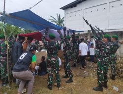 Kodim 1427/Pasangkayu Gelar Upacara Pemakaman Militer untuk Sertu (Purn) Basir di Bambalamotu