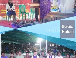 Mewakili Bupati, Sekda Halsel, menghadiri acara perayaan natal gereja masehi injili