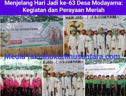 Menjelang Hari Jadi ke-63 Tahun 2025, Desa Modayama Gelar Kegiatan Meriah, Membangun Semangat dan Persatuan