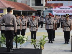 Polres Majene Gelar Upacara Serah Terima Jabatan, Beberapa Pejabat Alami Pergeseran Jabatan
