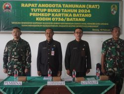 Kodim 0736/Batang Gelar Rapat Anggota Tahunan (RAT) Ke-56 Primer Koperasi Kartika A-10 Batang