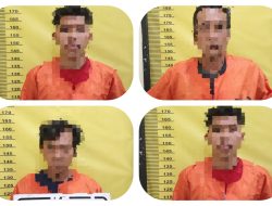 Polsek Sungai Sembilan Berhasil Tangkap Empat Tersangka Pencurian Di PT.SDO Dumai