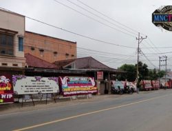 Tanggamus Bersolek,Sambut Pelantikan Pemimpin Baru di Kiri Kanan Berjejer Karangan Karangan Bunga.