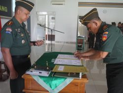 Dandim 0736/Batang Pimpin Sertijab Danramil dan Perwira Staf