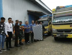 Bupati Konawe Secara Resmi Melepas Pengiriman Beras Bulog Ke Kota Baubau