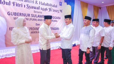 Gubernur Sultra Gelar Halalbihalal di Rujab Bersama Kepala Daerah 17 Kabupaten Se Sultra