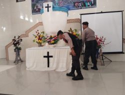Kepolisian Resor Dumai Laksanakan Giat Pengamanan Seluruh Gereja Di Kota Dumai