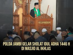Polda Jambi Menggelar Sholat Idul Adha Di Hadiri Oleh 300 Jamaah Dengan Penuh khidmat