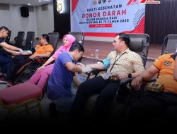Rangkaian HUT Bhayangkara ke-79,Polda Jambi Gelar Kegiatan Donor Darah yang Berlangsung di Aula Lantai 2 RS Bhayangkara Jambi
