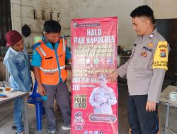 Polsek Dolok Pardamean Sosialisasikan Call Center 110 Polri kepada Masyarakat Jelang HUT Bhayangkara ke-79