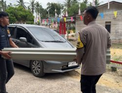 Polsek Sungai Sembilan Gelar Giat Musyawarah dan Gotong Royong Membangun Pos Satkamling 
