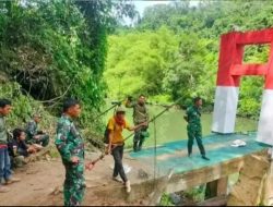 Jembatan Gantung Bulo–Lenggo Rampung Direnovasi TNI, Akses Ekonomi dan Pendidikan Warga Kembali Lancar