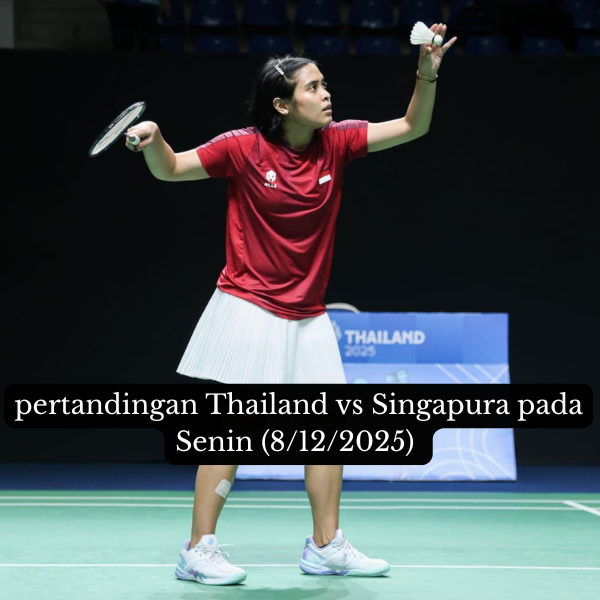 arena bulu tangkis SEA Games 2025, pertandingan Thailand vs Singapura pada Senin (8122025) di Thammasat Rangsit Gymnasium