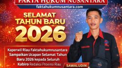 Kepala Perwakilan Media Fakta Hukum Nusantara provinsi Riau Ucapan Selamat Tahun Baru 2026